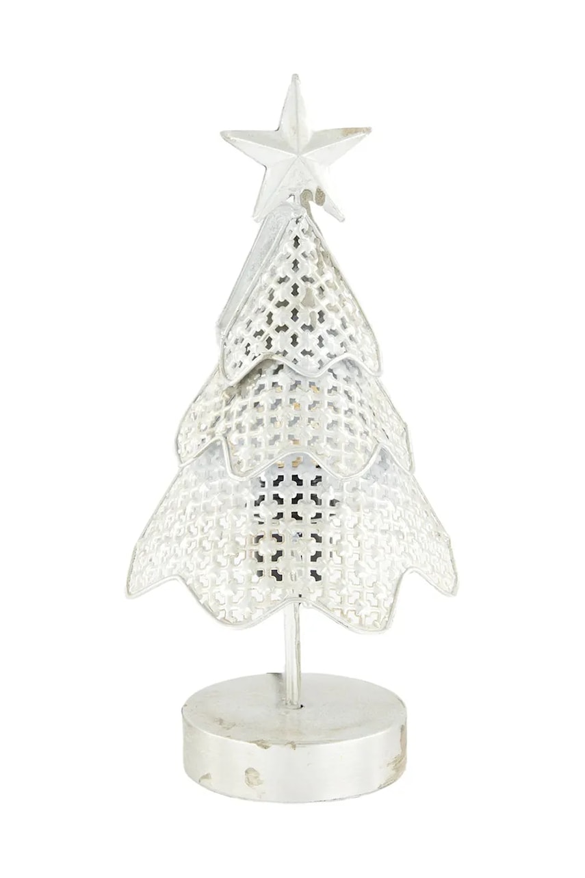 Декоративна світлодіодна ялинка home & lifestyle 17 x 16,5 x 38 cm колір сірий