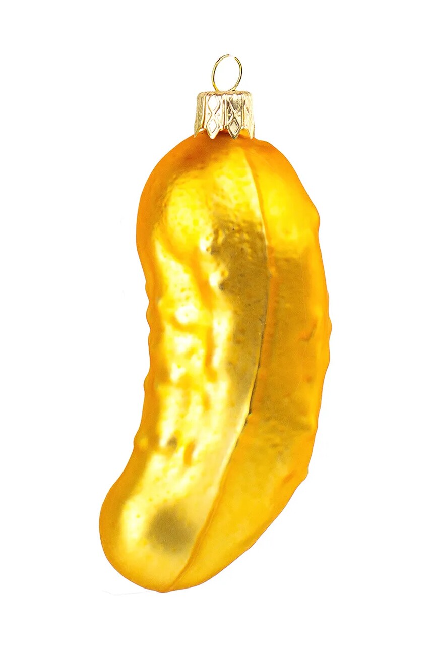 Куля на ялинку Donkey Christmas Pickle колір жовтий