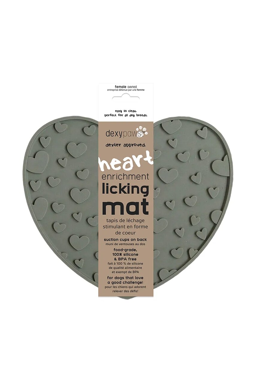 Килимок для вилизування для домашнього улюбленця Dexypaws Heart Lick Matt
