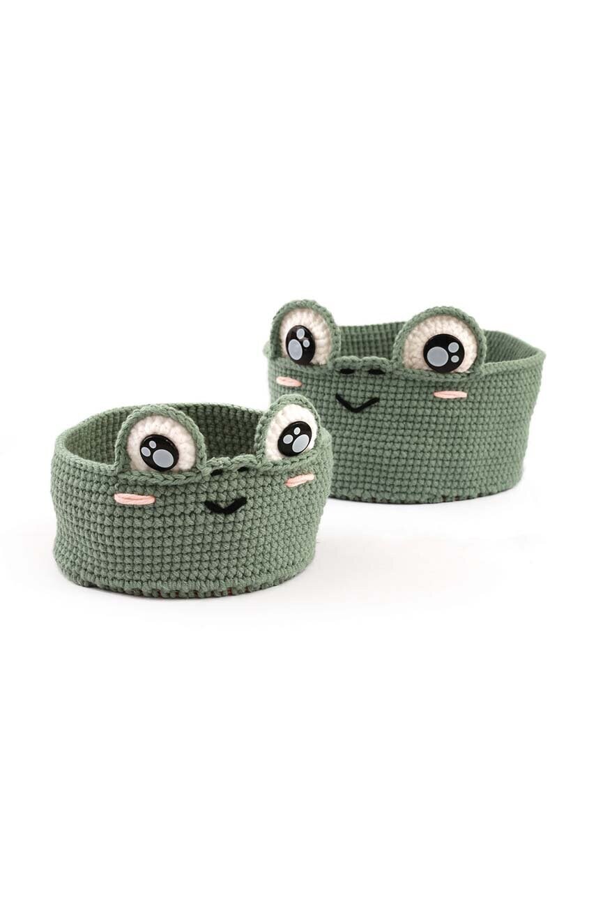 Набір diy кошик, сплетений гачком Graine Creative Grenouille 2-pack