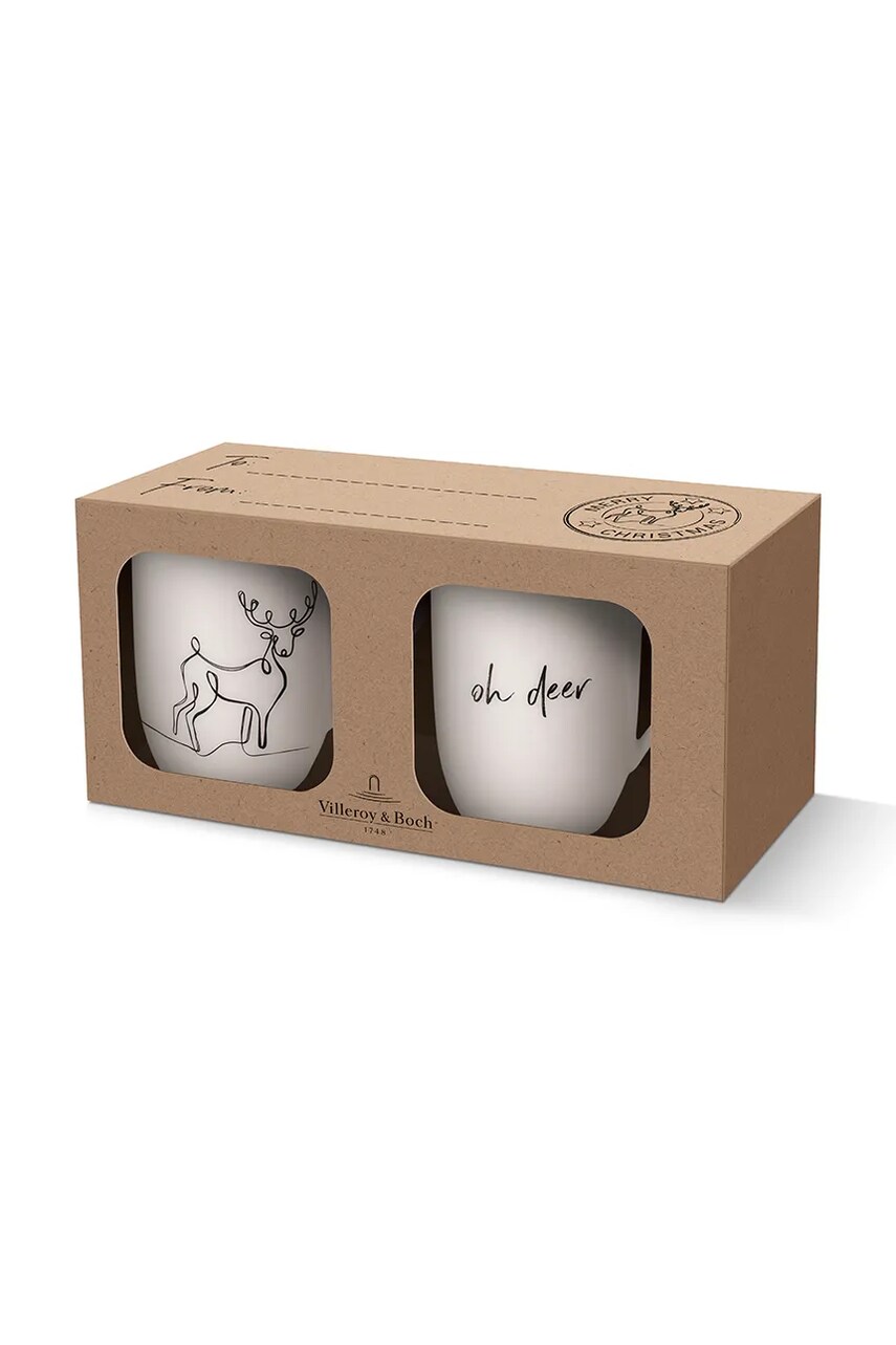 Набір чашок Villeroy & Boch Statement XMAS 340 ml 2-pack колір білий