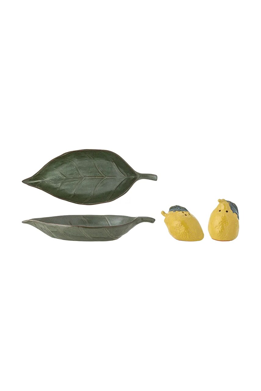 Сільничка і перечниця з підставкою Bloomingville Limone Salt & Pepper Shaker Set