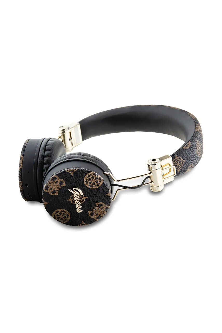 Бездротові навушники Guess Peony Script Round Shape колір чорний