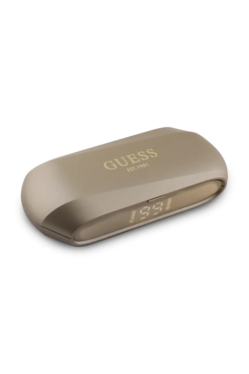 Бездротові навушники Guess Elongated Metalic Printed Logo колір жовтий