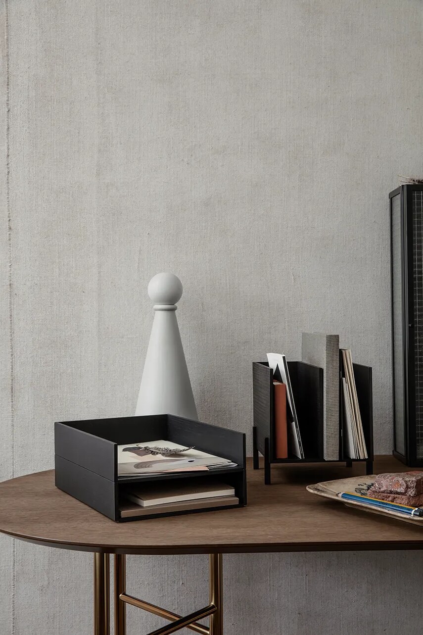 Настільний органайзер ferm LIVING Letter Tray колір чорний