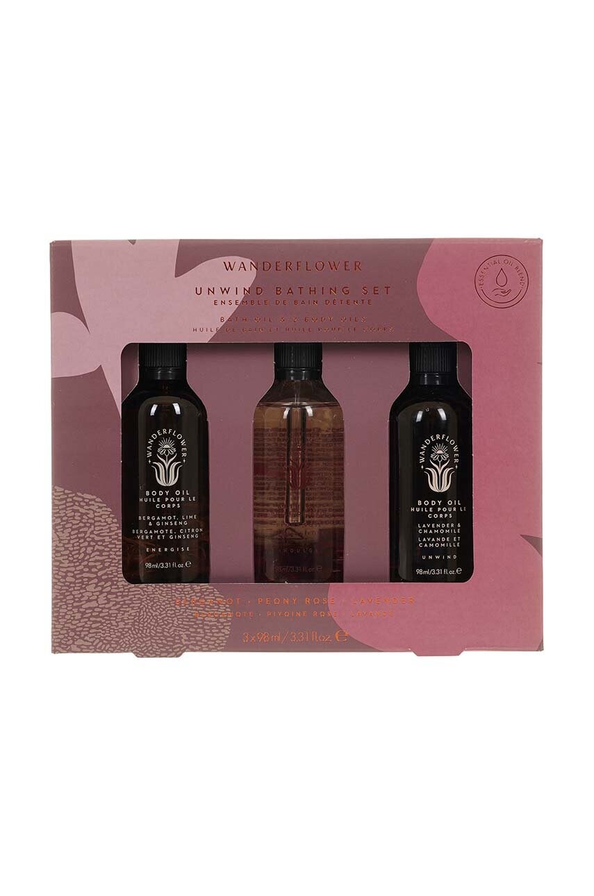 Набір олій для ванни Wanderflower Unwind Bathing Set 3-pack