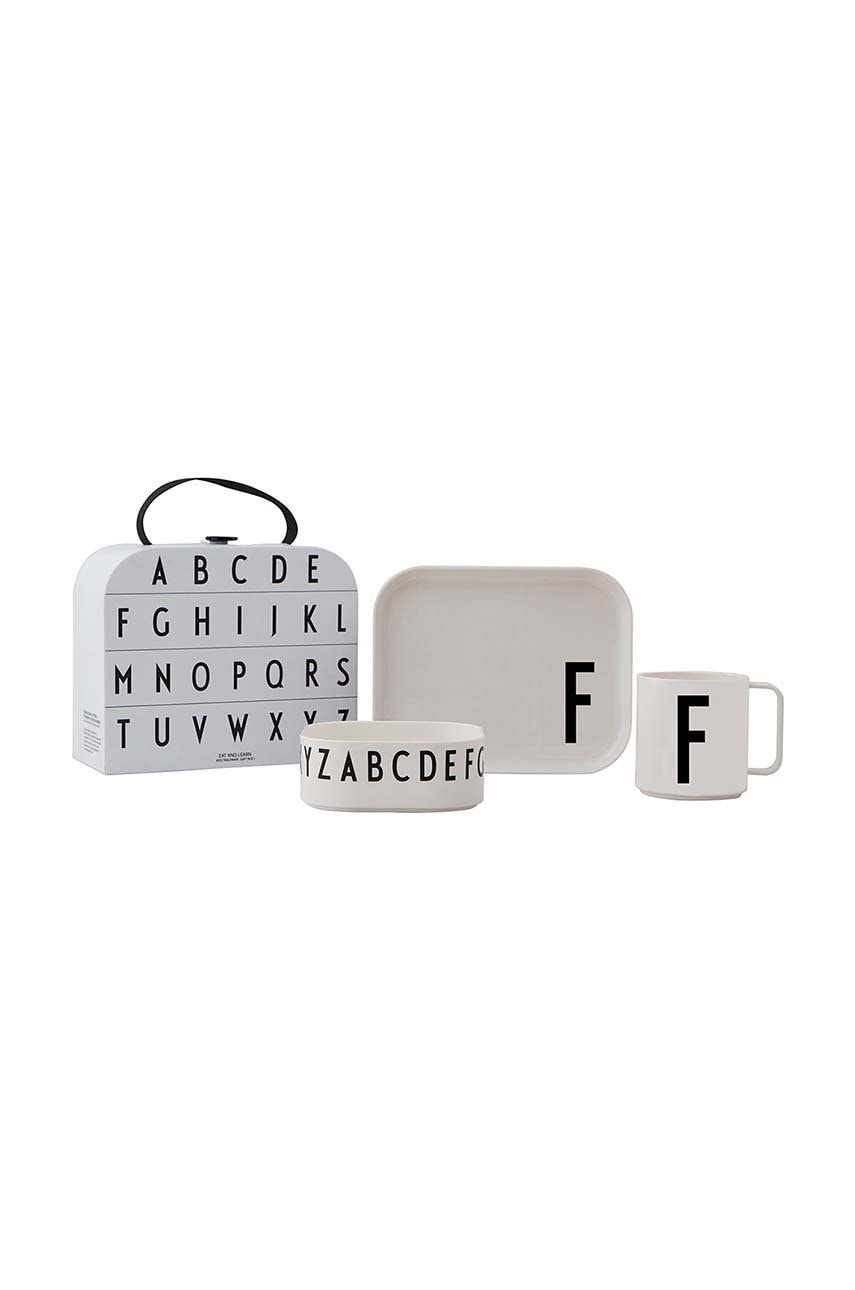 Купити Дитячий набір для сніданку Design Letters Classics in a suitcase F 4-pack – головне зображення
