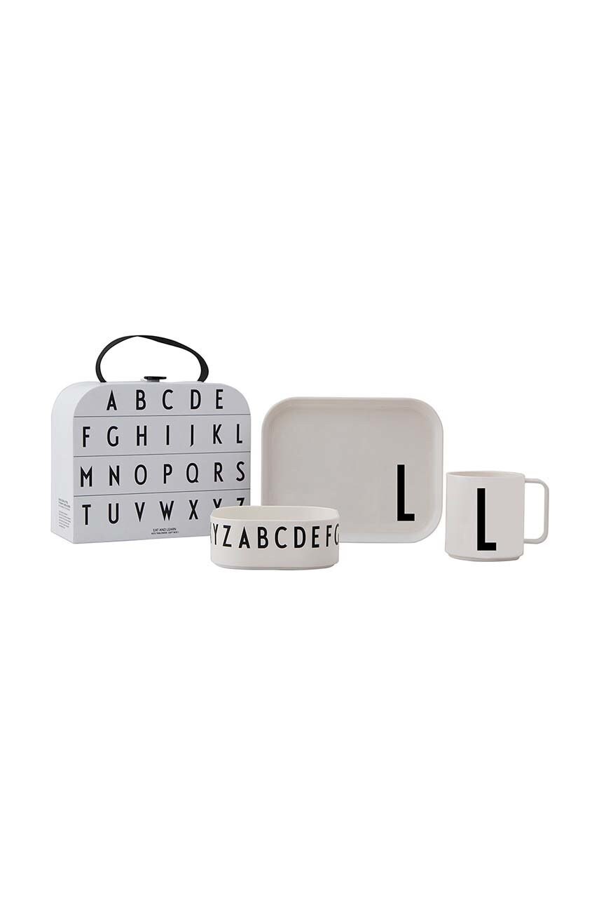 Дитячий набір для сніданку Design Letters Classics in a suitcase L 4-pack