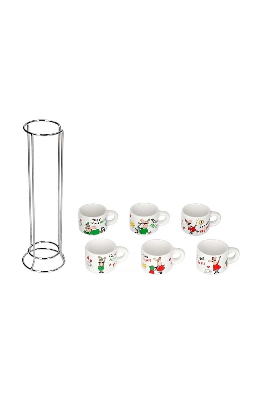 Набір чашок для еспресо з підставкою Bialetti 6-pack