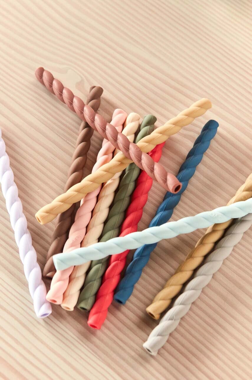 Набір трубочок зі щіточкою OYOY Mellow Silicone Straw 6 шт