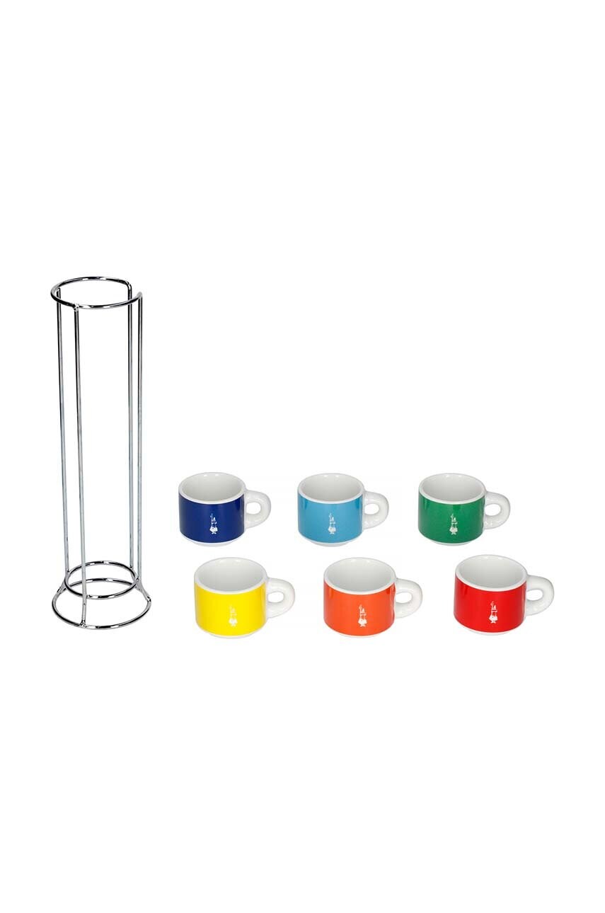 Набір чашок для еспресо з підставкою Bialetti Color 6-pack