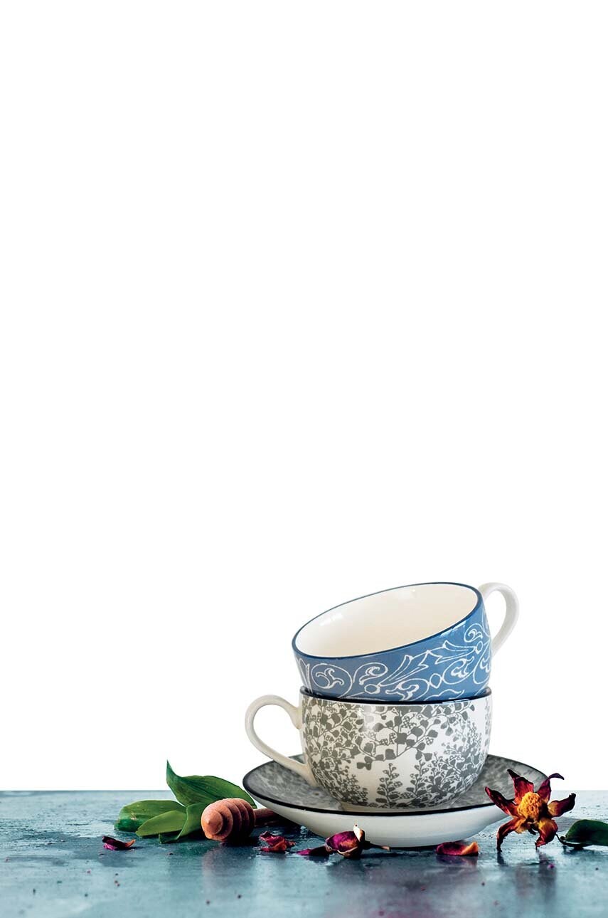 Чашка з блюдцем Zafferano Tue Tea 4-pack