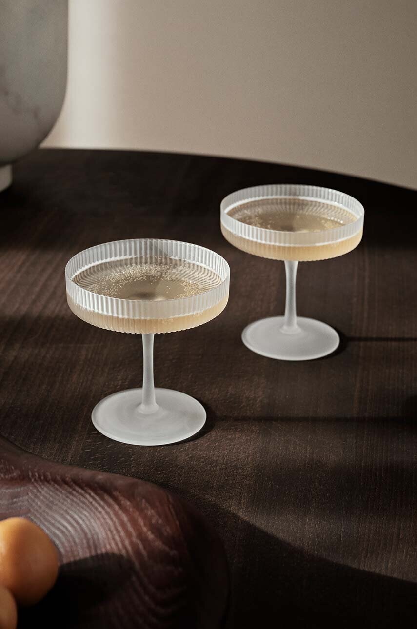 Набір келихів для шампанського ferm LIVING Ripple Champagne Saucers 150 ml 2-pack
