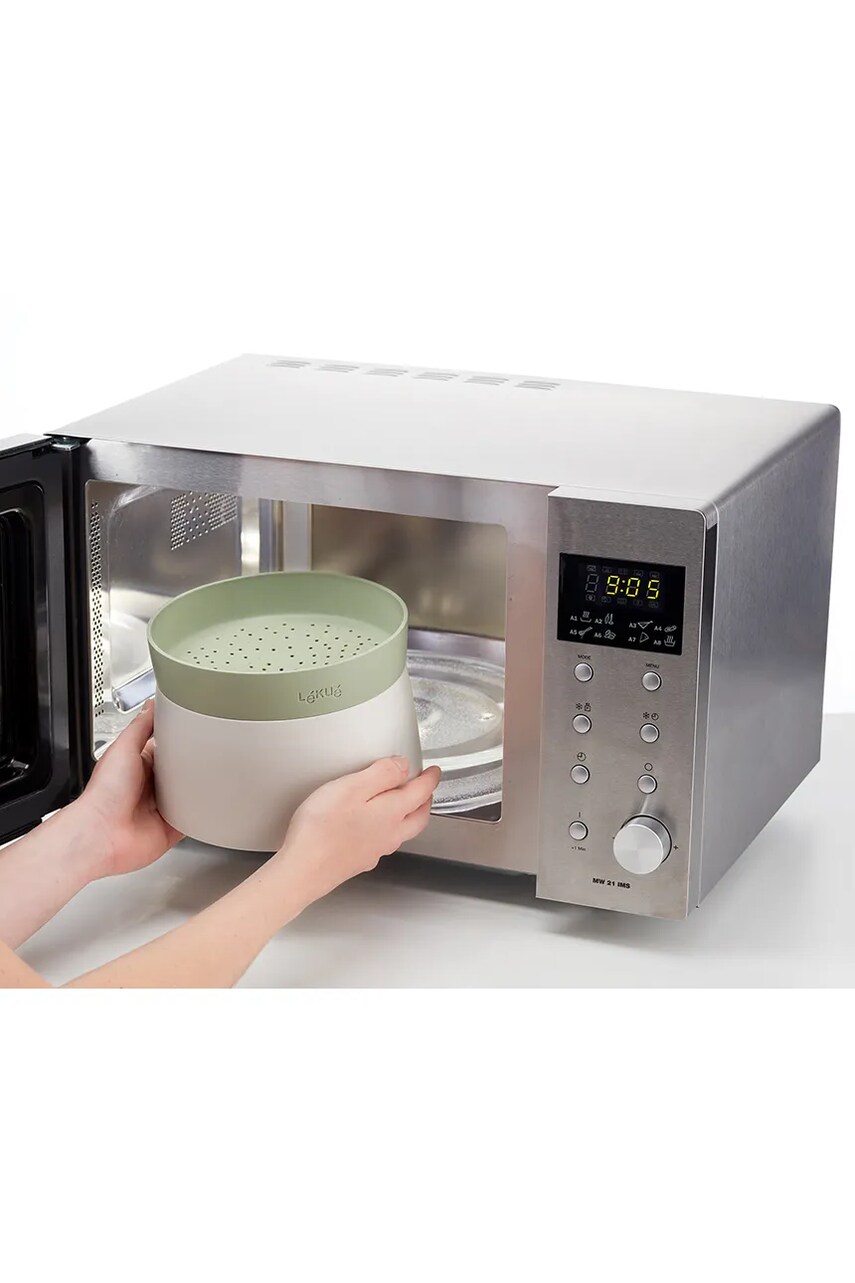 Посуд для приготування рису та каш у мікрохвильовій печі Lekue Quick Quinoa & Rice Cooker колір зелений