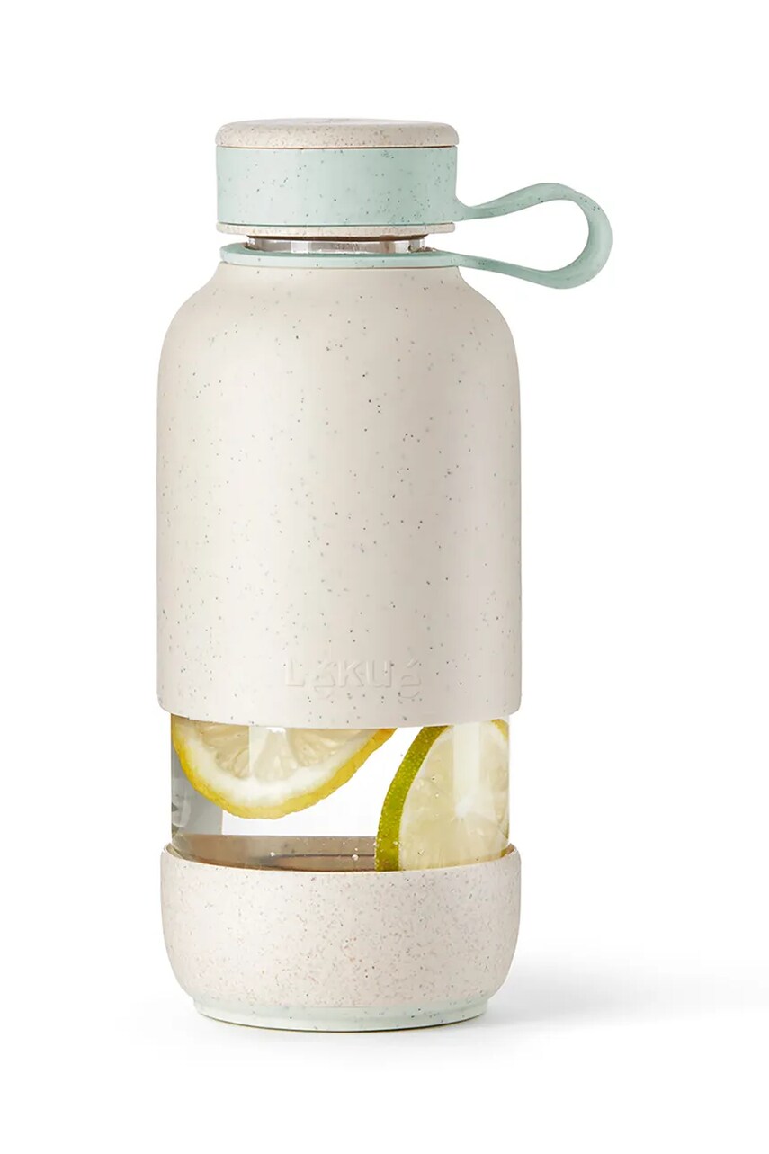 Пляшка для води Lekue To Go Organic 500 ml колір бежевий