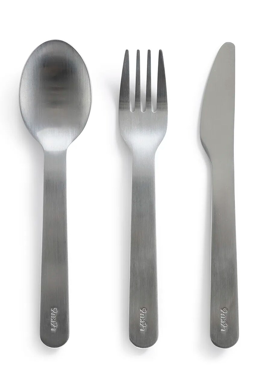Набір столових приборів у футлярі Lekue 17 cm 3-pack колір бежевий