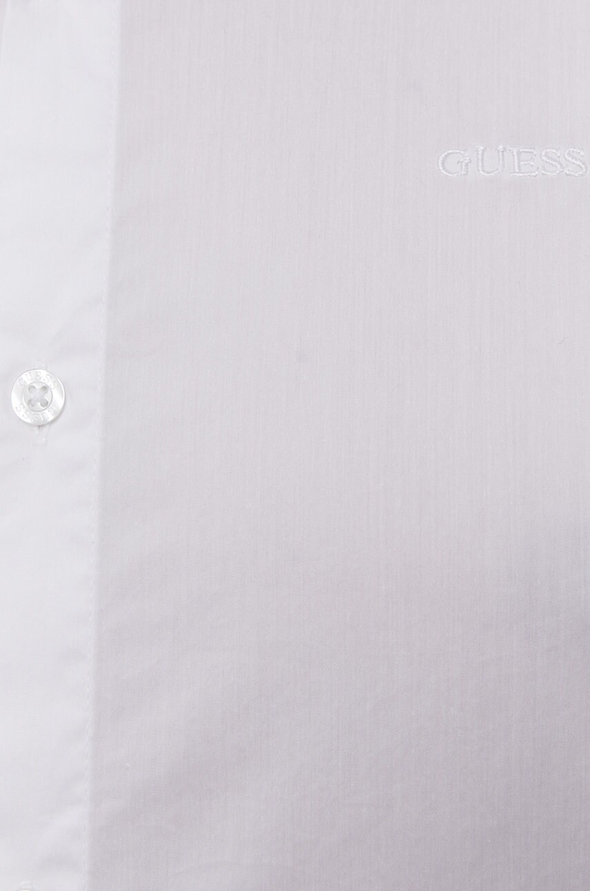 Сорочка Guess чоловіча колір білий slim класичний комір