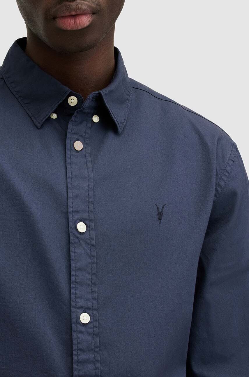 Сорочка AllSaints HAWTHORNE LS SHIRT чоловіча колір білий slim класичний комір