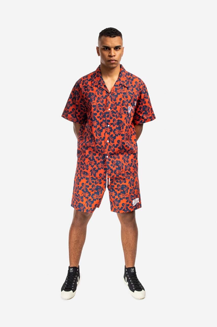 Бавовняна сорочка Billionaire Boys Club Hibiscus Camo S/S Bowling Shirt чоловіча колір червоний regular класичний комір B22216-RED