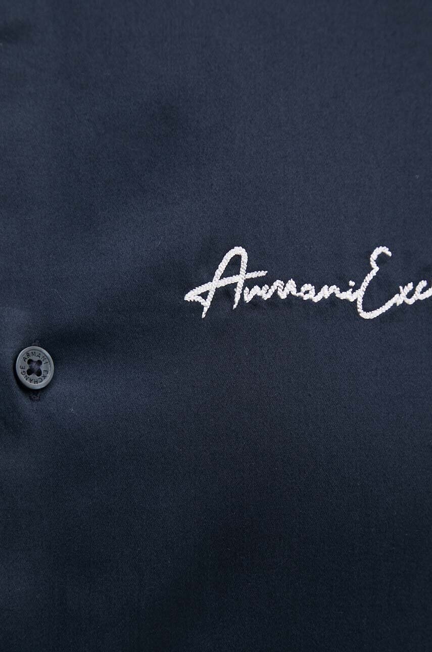 Сорочка Armani Exchange чоловіча колір синій regular класичний комір 8NZC99 ZN10Z
