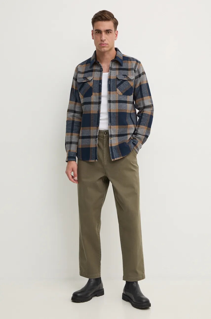 Купити Сорочка Barbour чоловіча колір сірий regular класичний комір MSH5253 – головне зображення