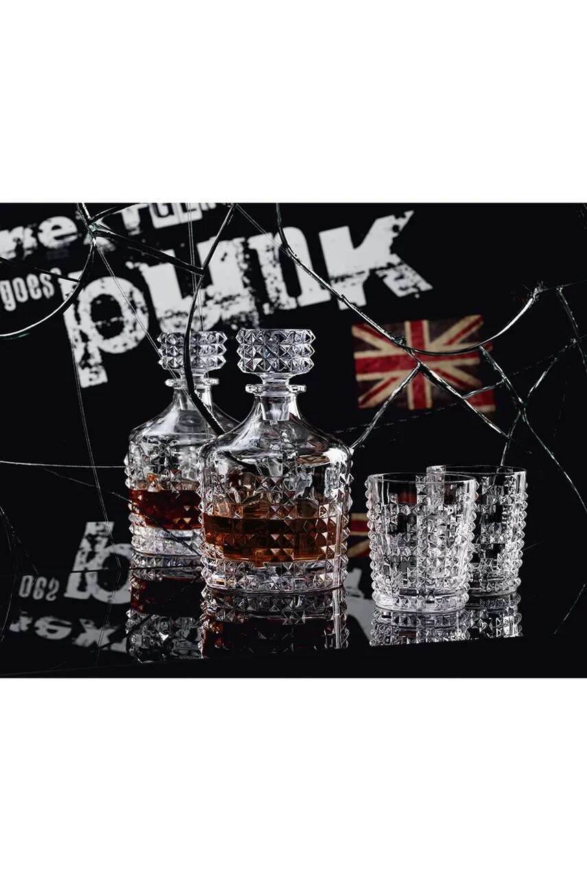 Графин для віскі зі склянками Nachtmann Punk Whiskey 3-pack колір прозорий