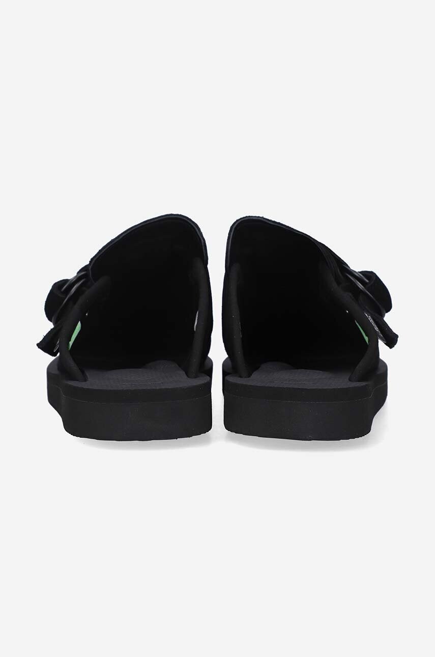 Замшеві шльопанці Suicoke колір чорний LEMI.SAB-BLACK.
