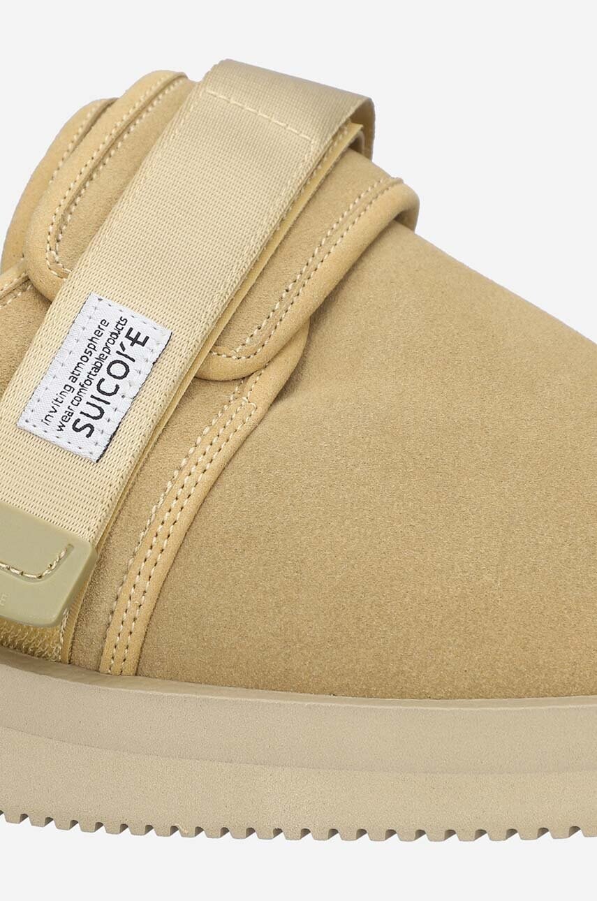 Замшеві шльопанці Suicoke ZAVO-VS колір бежевий ZAVO.VS-BEIGE.