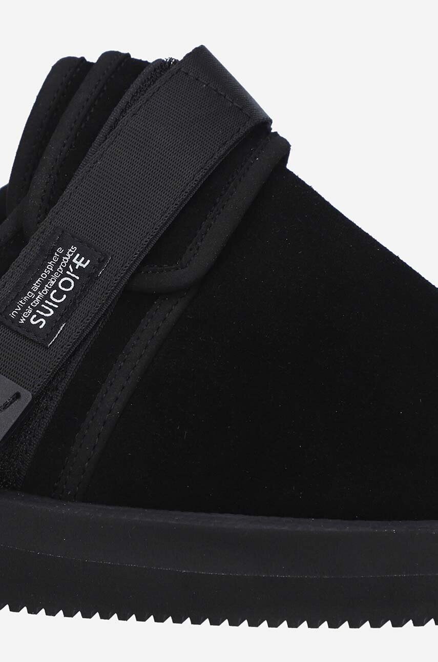 Замшеві шльопанці Suicoke ZAVO-VS колір чорний ZAVO.VS-BEIGE.