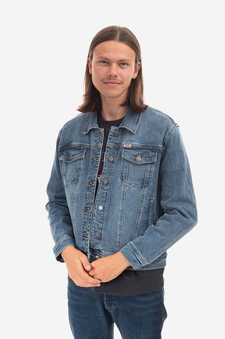 Бавовняна джинсова куртка Guess Originals перехідна oversize W2BXN2.D4ON2-F7QV