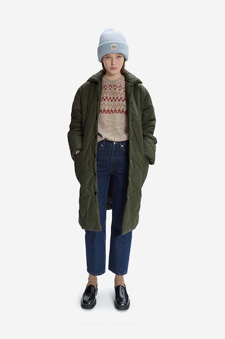 Куртка A.P.C. Manteau Sarah жіноча колір зелений перехідна COEZV.F01502-MILITARYKH