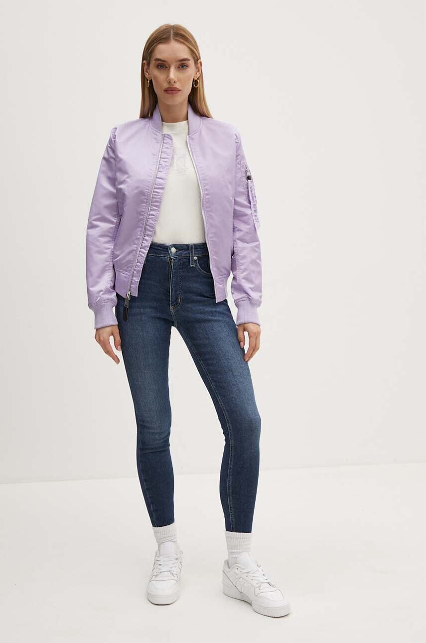 Куртка-бомбер Alpha Industries MA-1 VF LW жіноча колір фіолетовий перехідна