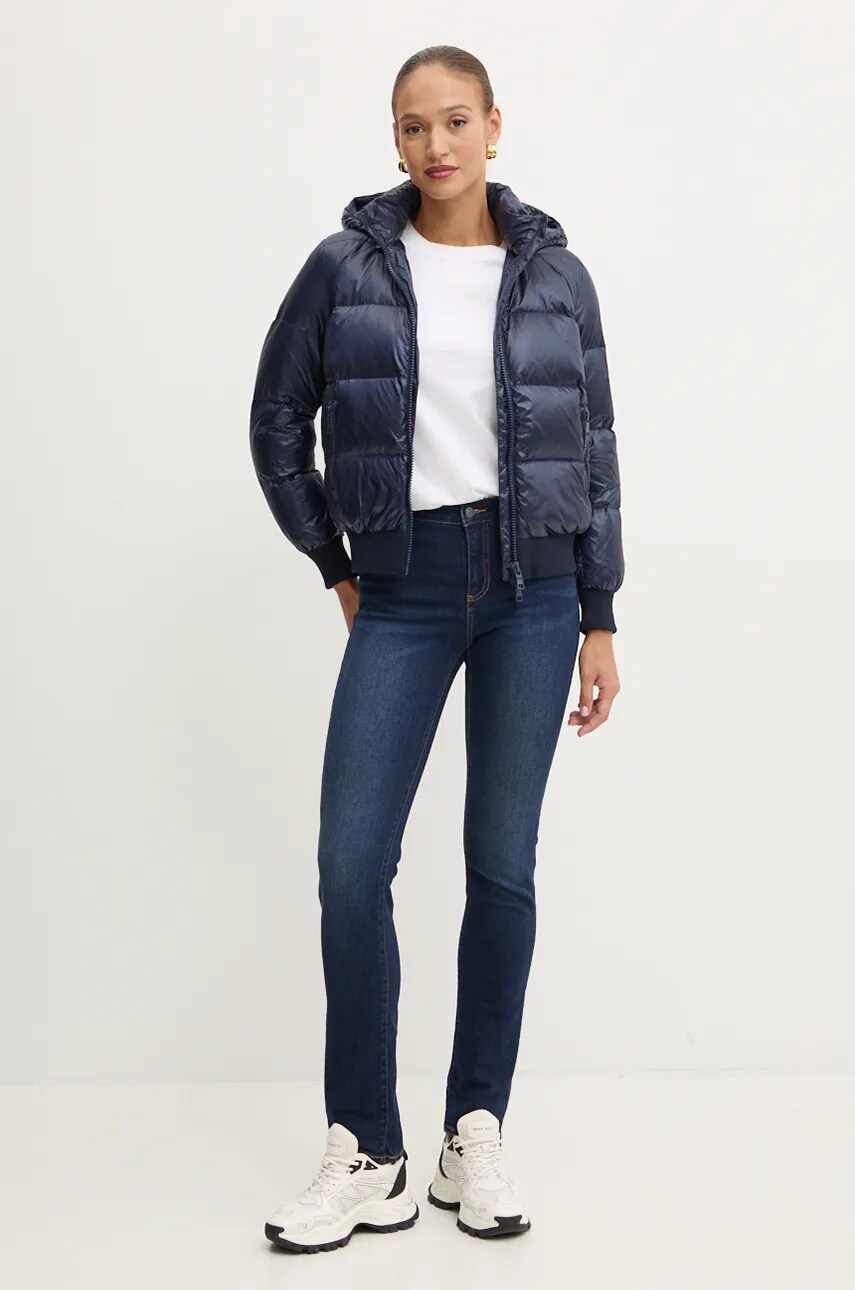 Куртка Armani Exchange жіноча колір синій зимова XW000228 AF10860