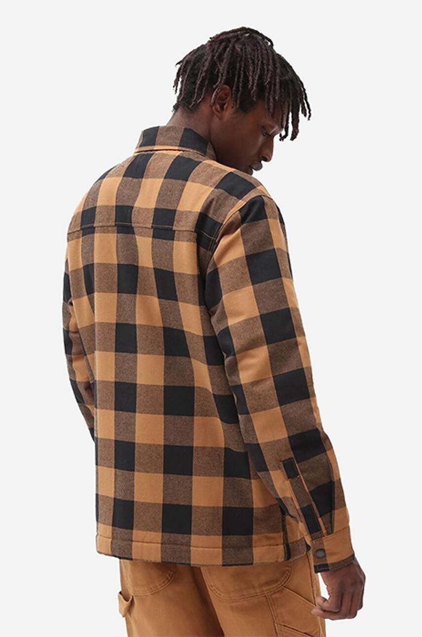 Куртка Dickies Kurtka Dickies Sherpa Lined DK0A4XGRBD0 чоловіча колір коричневий перехідна DK0A4XGRBD0-brown