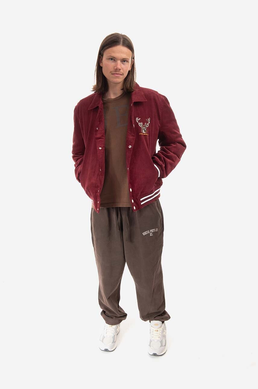 Куртка-бомбер Guess Originals x Simon Corduroy чоловічий колір зелений перехідна M2BL07.WEUW0-F82E