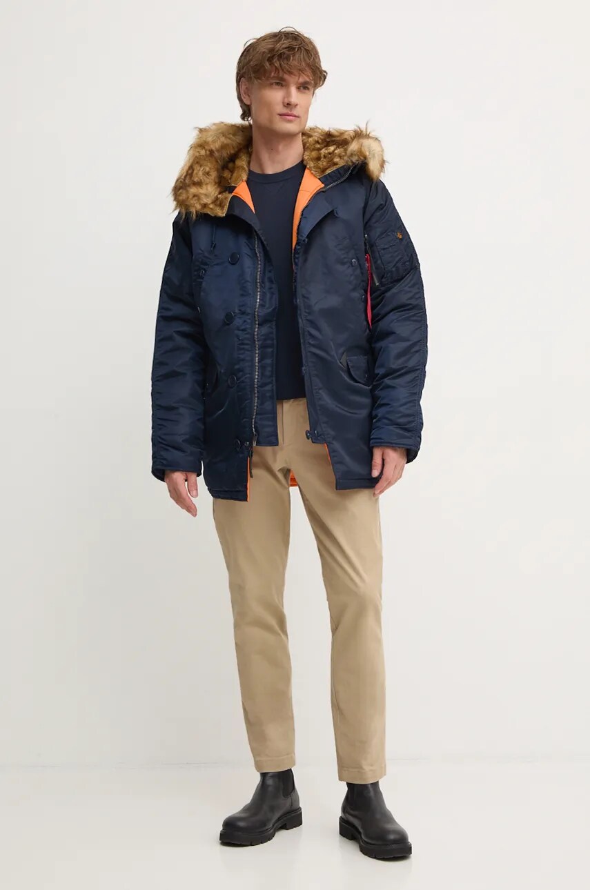 Куртка Alpha Industries N3B 103141 07 чоловіча колір бордовий зимова 103141.07-maroon
