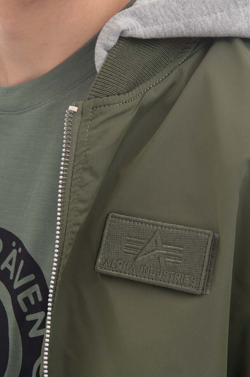 Куртка Alpha Industries MA-1 TT Hood BP Ref. 106103 01 чоловіча колір зелений перехідна 106103.01-green