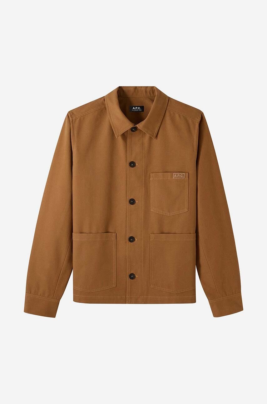 Куртка A.P.C. чоловіча колір коричневий перехідна COGBJ.H02800-CARAMEL