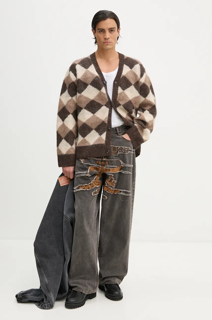Джинсова куртка Y/Project EVERGREEN PINCHED LOGO DENIM WINDBREAKER чоловіча колір сірий перехідна oversize 207JA002