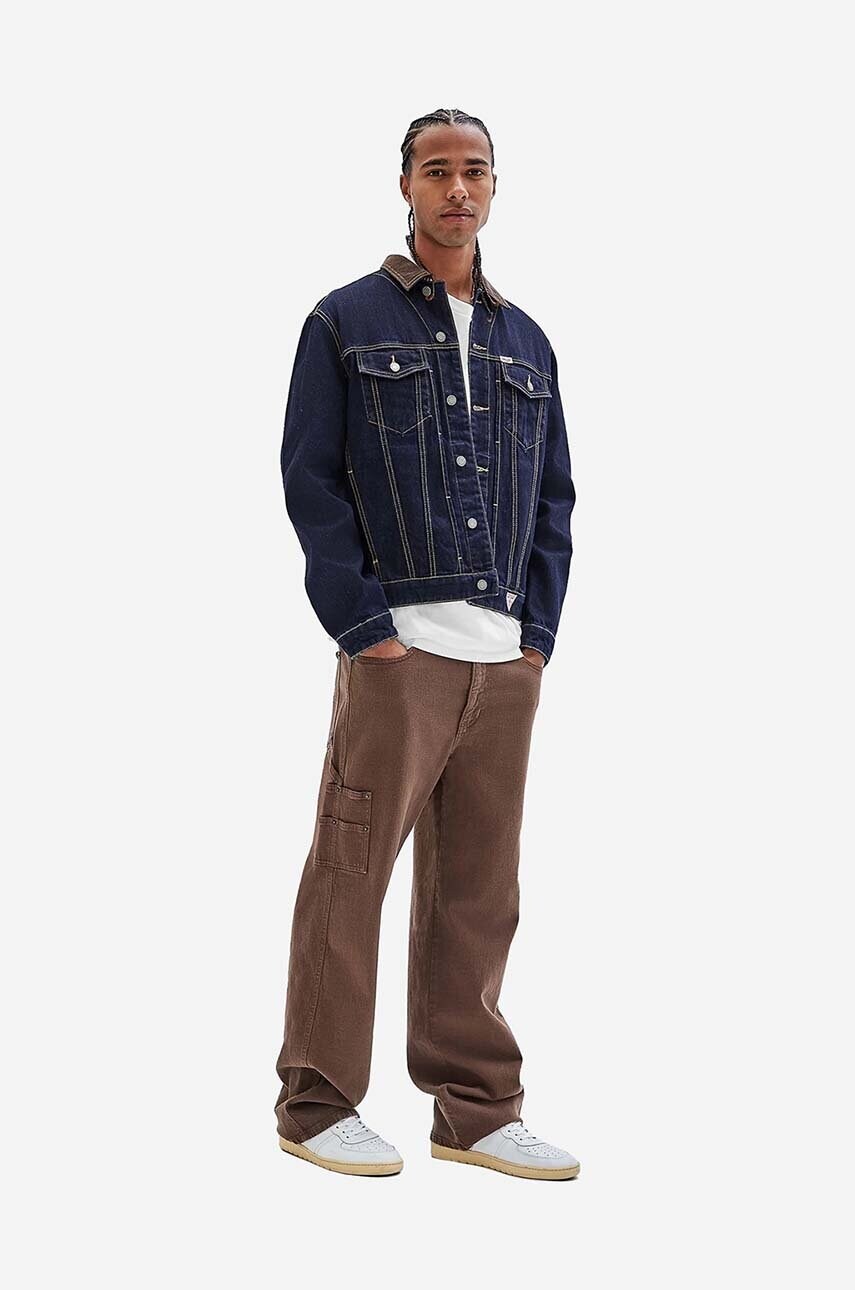 Бавовняна джинсова куртка Guess Originals Deer Denim колір синій перехідна M2BG71.D4DP2-GODR