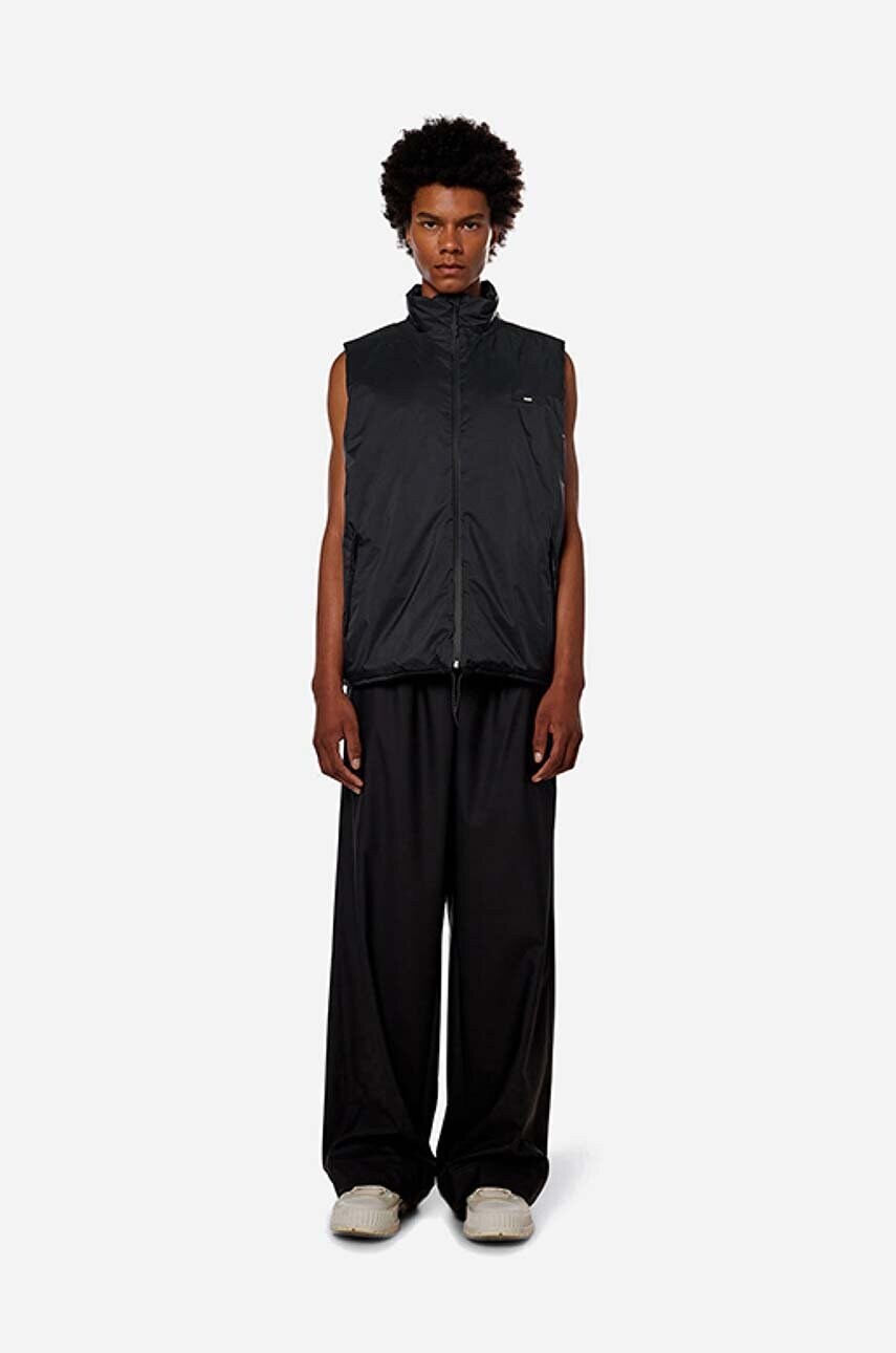 Безрукавка Rains Oadded Nylon Vest колір чорний перехідна 15460.BLACK-BLACK