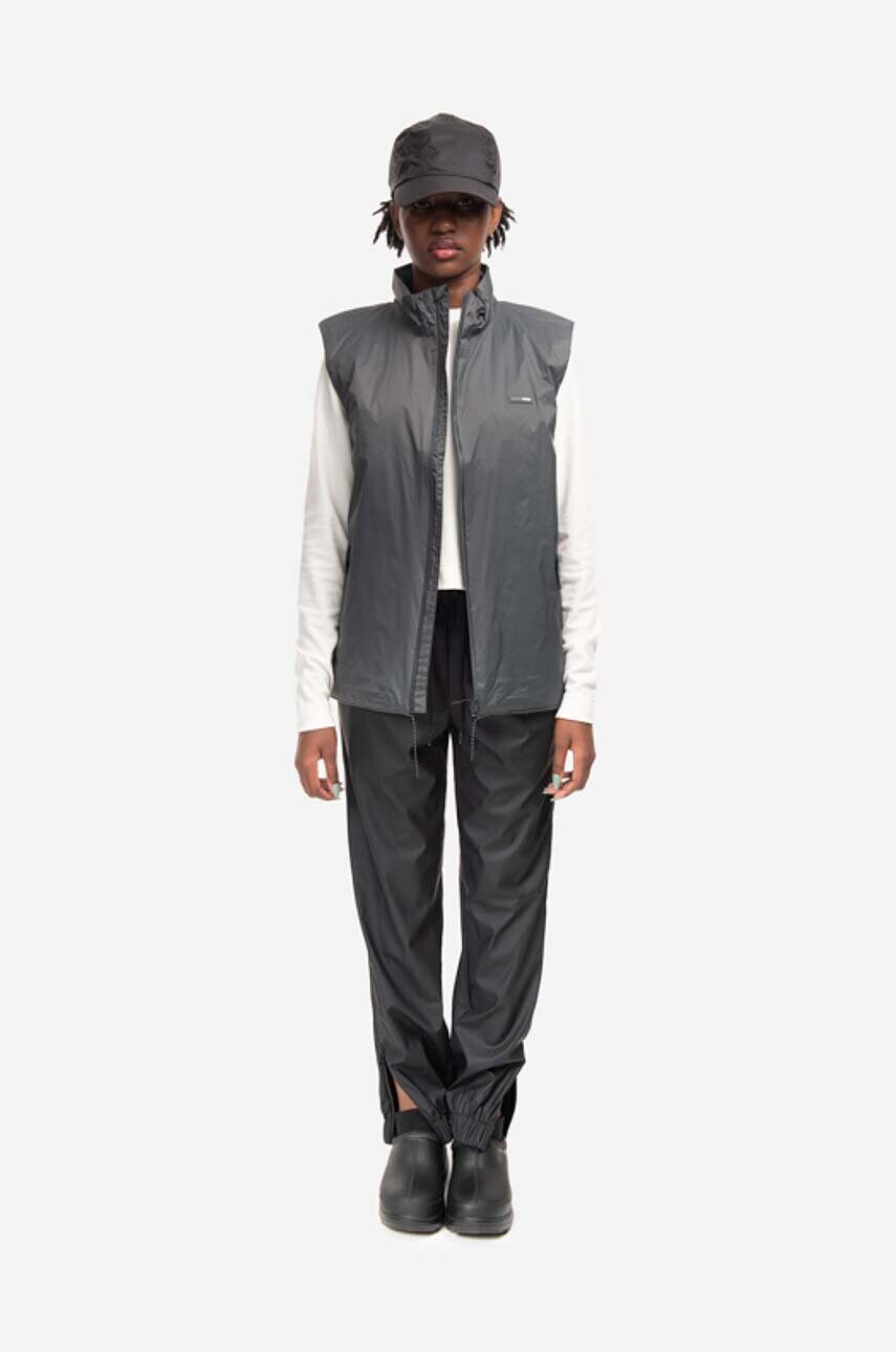 Безрукавка Rains Padded Nylon Vest колір сірий перехідна 15460.SLATE-SLATE