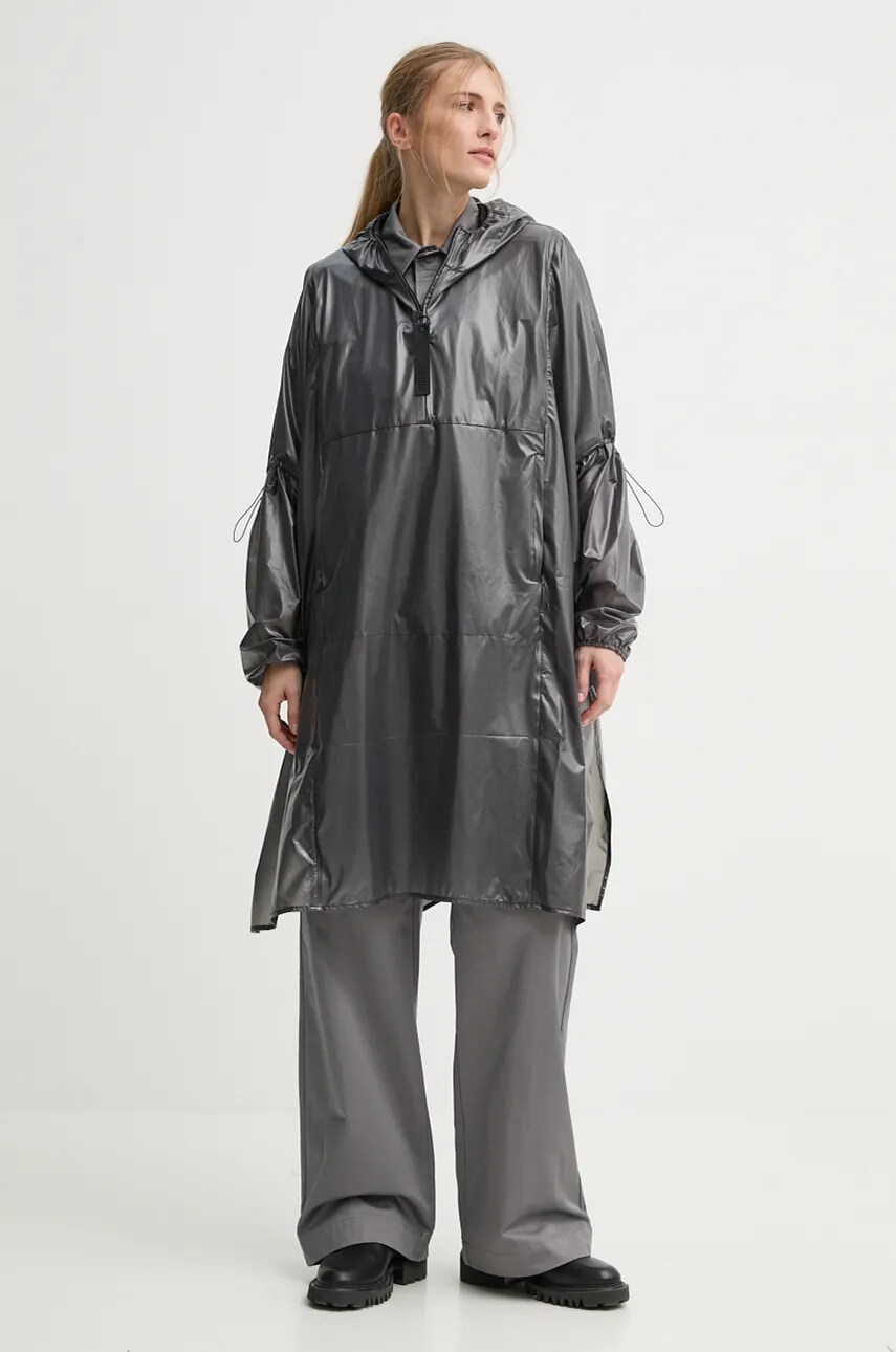 Дощовик Rains Long Ultralight колір чорний перехідна 18770.BLACK-BLACK