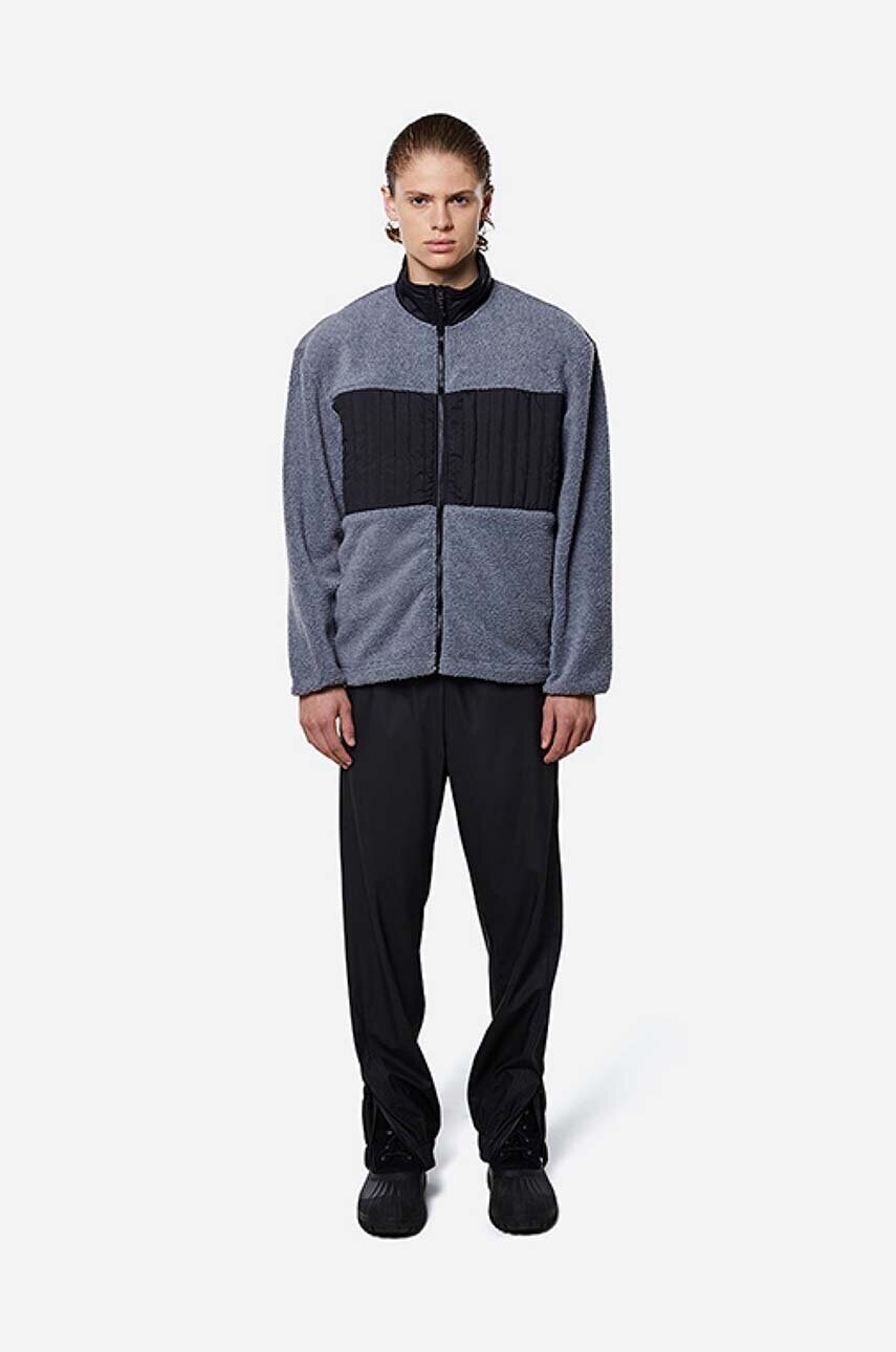 Куртка Rains Fleece Jacket колір сірий перехідна oversize 1852.HEATHERGREY-HEATHER.GR