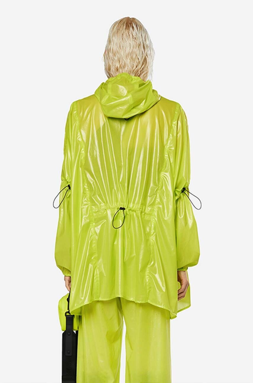Дощовик Rains Ultralight Anorak колір зелений перехідна oversize 18880.REFLELIME-REFLECTIVE