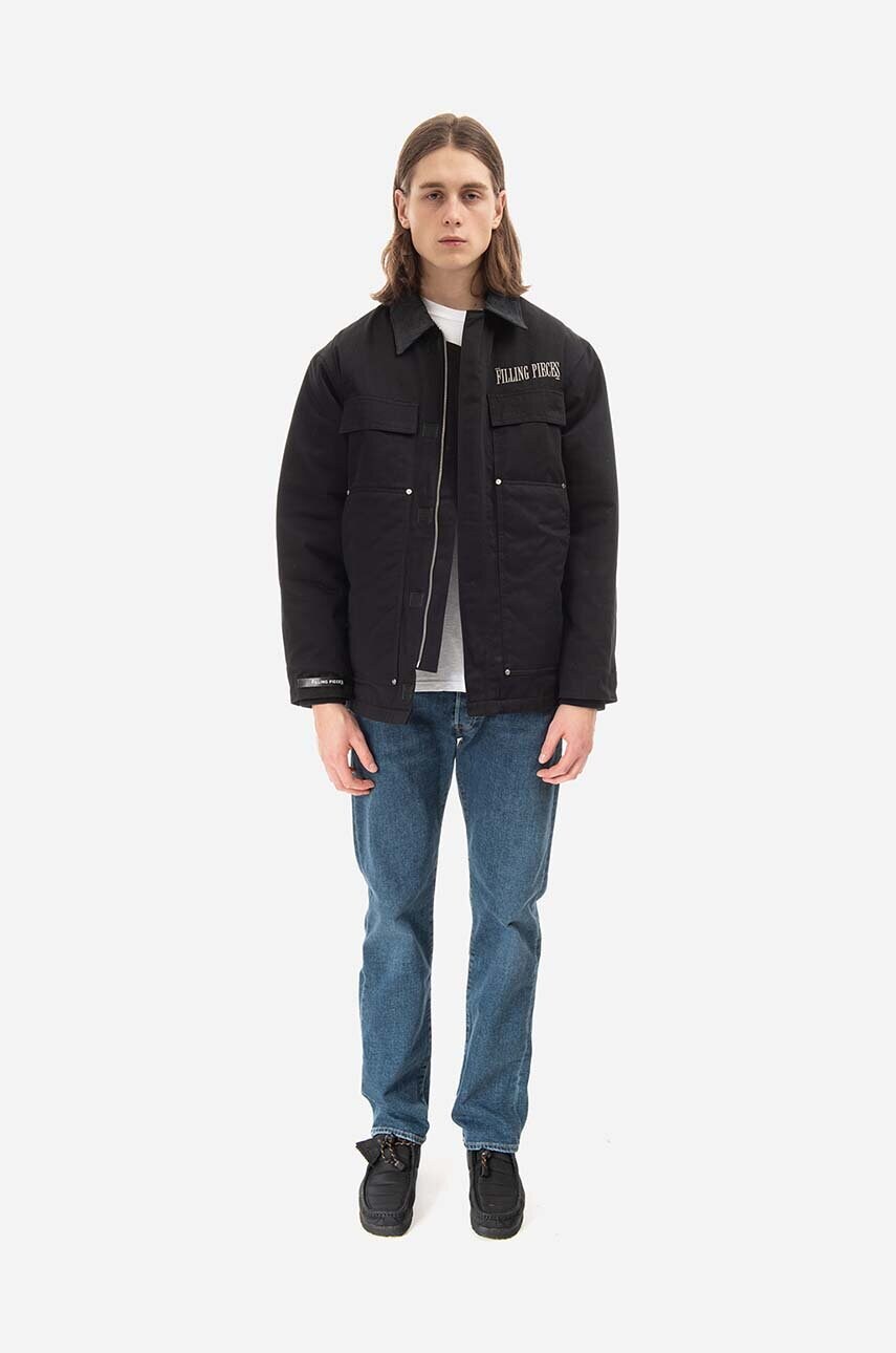 Куртка Filling Pieces Corduroy колір чорний перехідна 97126951861-BLACK