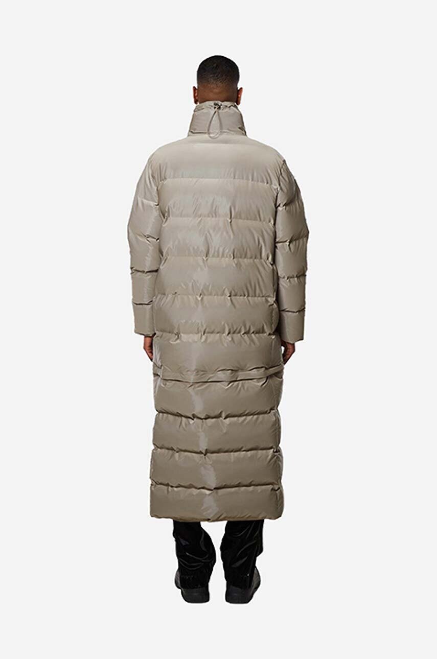 Куртка Rains Extra Long Puffer Coat колір коричневий зимова 1536.VELVETTAUPE-VELVET.TAU