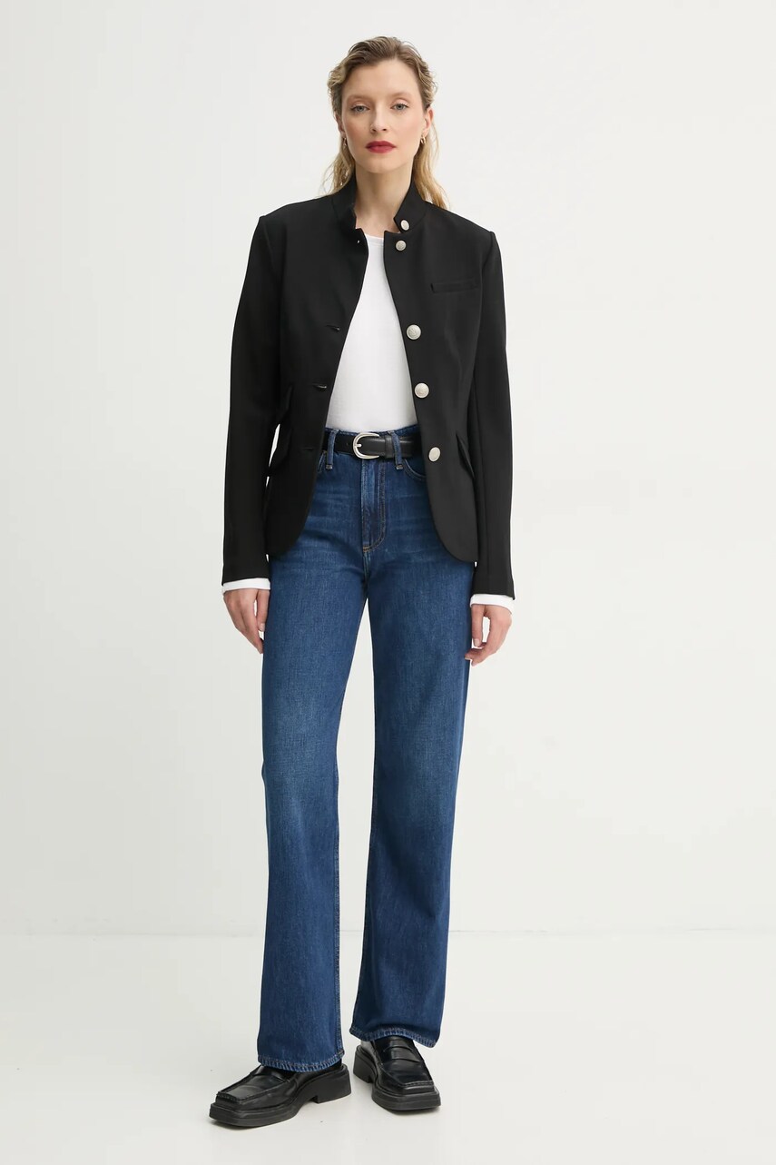 Піджак Rag & Bone колір чорний однобортний однотонний WAW23S4026A926