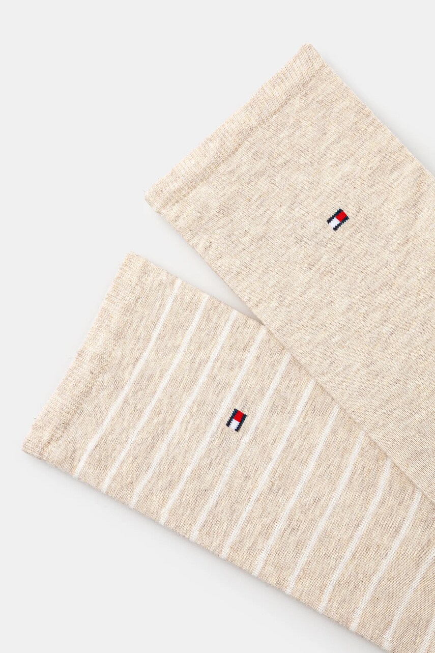 Шкарпетки Tommy Hilfiger 2-pack жіночі колір бежевий 100001494