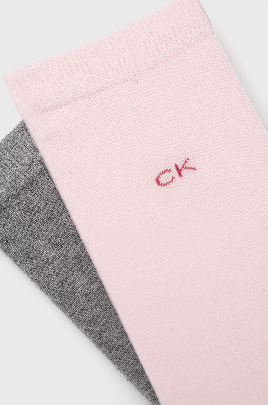 Шкарпетки Calvin Klein (2-pack) жіночі колір рожевий